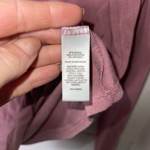 EXPRESS ONE ELEVEN Mauve Lace Up Long Sleeve Top M - Picture 8 of 8